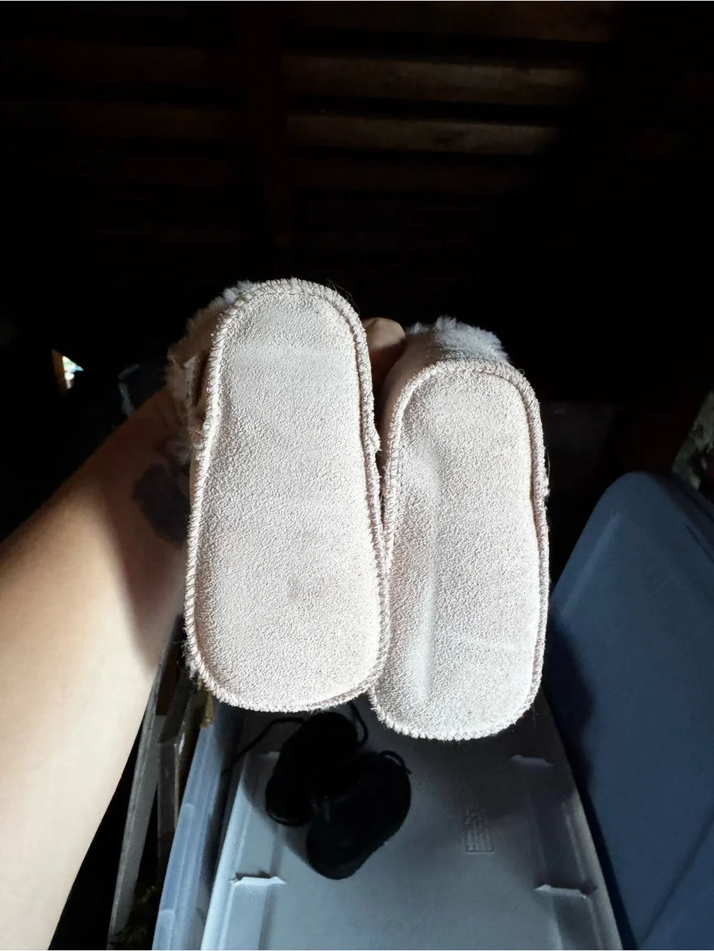 UGG Pink Shearling Baby Booties